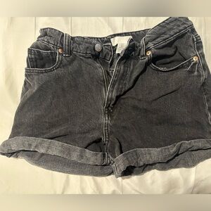 H&M black jean shorts
